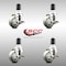 Service Caster 3 Inch 316SS Gray Poly Swivel 1-5/8 Inch Expanding Stem Caster Set Brake SCC SCC-SS316EX20S314-PPUB-TLB-158-4 - alternate 1